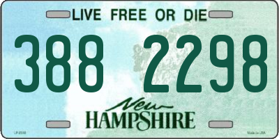 NH license plate 3882298