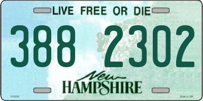 NH license plate 3882302