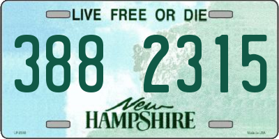 NH license plate 3882315