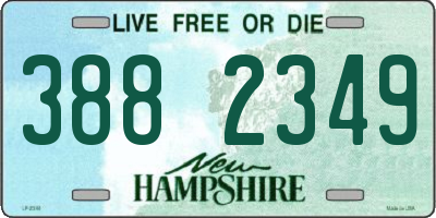 NH license plate 3882349