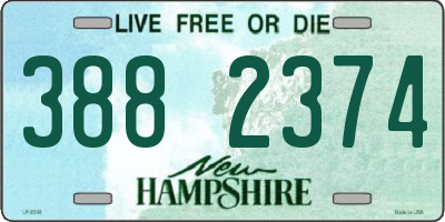 NH license plate 3882374