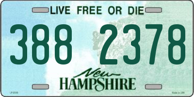 NH license plate 3882378