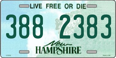 NH license plate 3882383