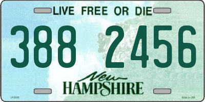 NH license plate 3882456
