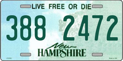 NH license plate 3882472