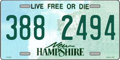 NH license plate 3882494