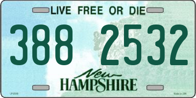 NH license plate 3882532