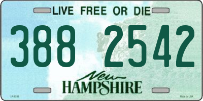 NH license plate 3882542