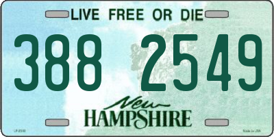 NH license plate 3882549