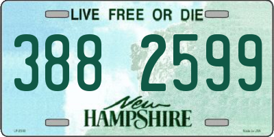 NH license plate 3882599