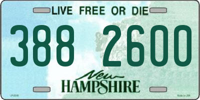 NH license plate 3882600