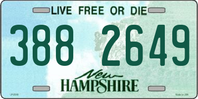 NH license plate 3882649