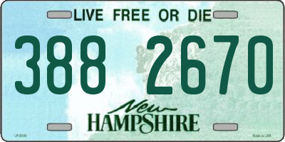 NH license plate 3882670