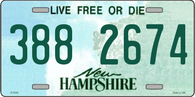 NH license plate 3882674