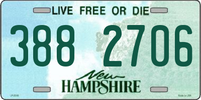 NH license plate 3882706