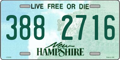 NH license plate 3882716
