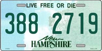 NH license plate 3882719