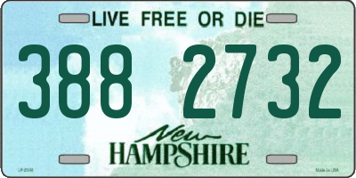 NH license plate 3882732