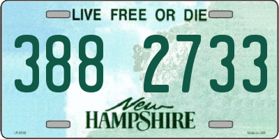 NH license plate 3882733