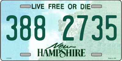 NH license plate 3882735