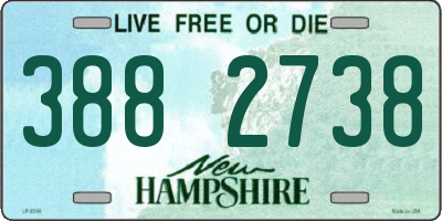 NH license plate 3882738