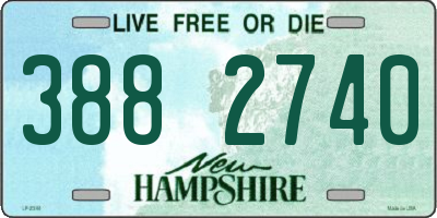 NH license plate 3882740