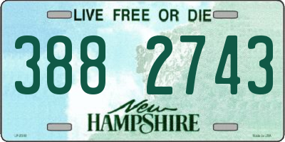 NH license plate 3882743