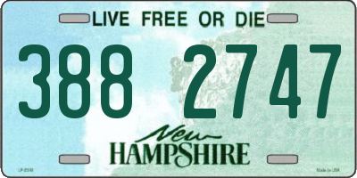 NH license plate 3882747