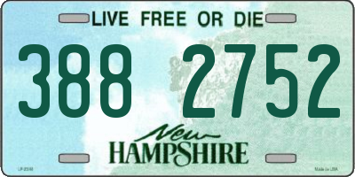 NH license plate 3882752