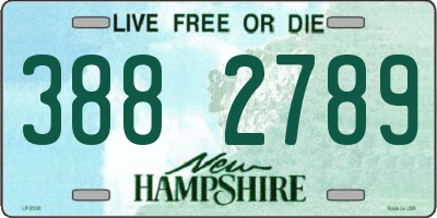 NH license plate 3882789
