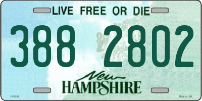 NH license plate 3882802