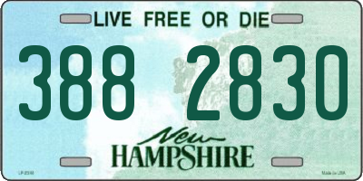 NH license plate 3882830
