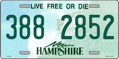 NH license plate 3882852
