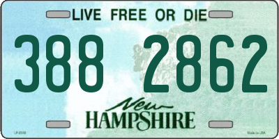 NH license plate 3882862