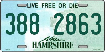 NH license plate 3882863