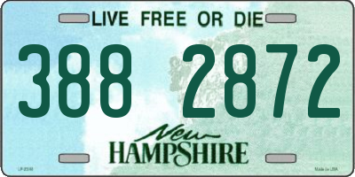 NH license plate 3882872