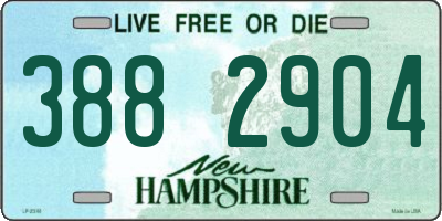 NH license plate 3882904
