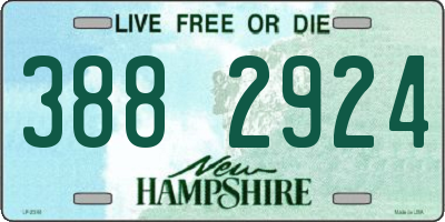 NH license plate 3882924