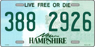 NH license plate 3882926