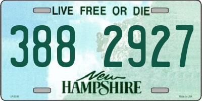 NH license plate 3882927