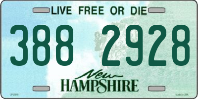 NH license plate 3882928