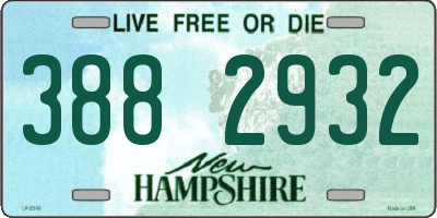 NH license plate 3882932