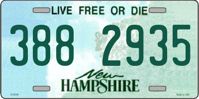 NH license plate 3882935