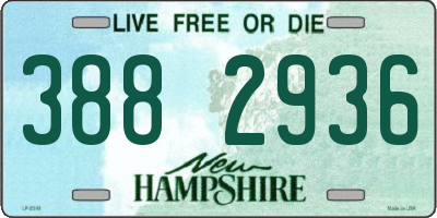 NH license plate 3882936