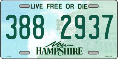 NH license plate 3882937