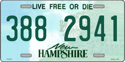 NH license plate 3882941