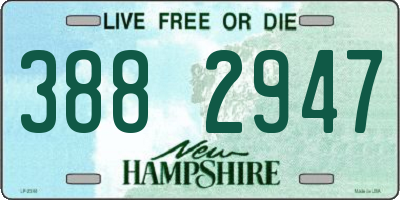 NH license plate 3882947