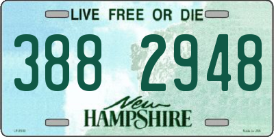 NH license plate 3882948