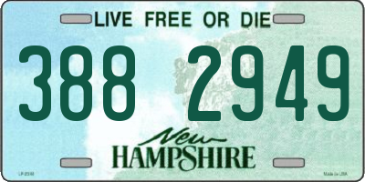 NH license plate 3882949