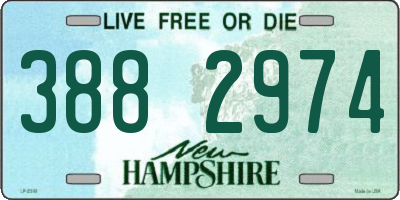 NH license plate 3882974